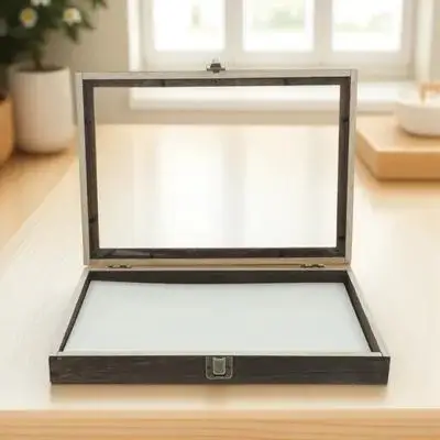 1Set Specimen Display Box Wooden Butterflies Specimen Case Transparent Lid Desktop Decoration Display Case