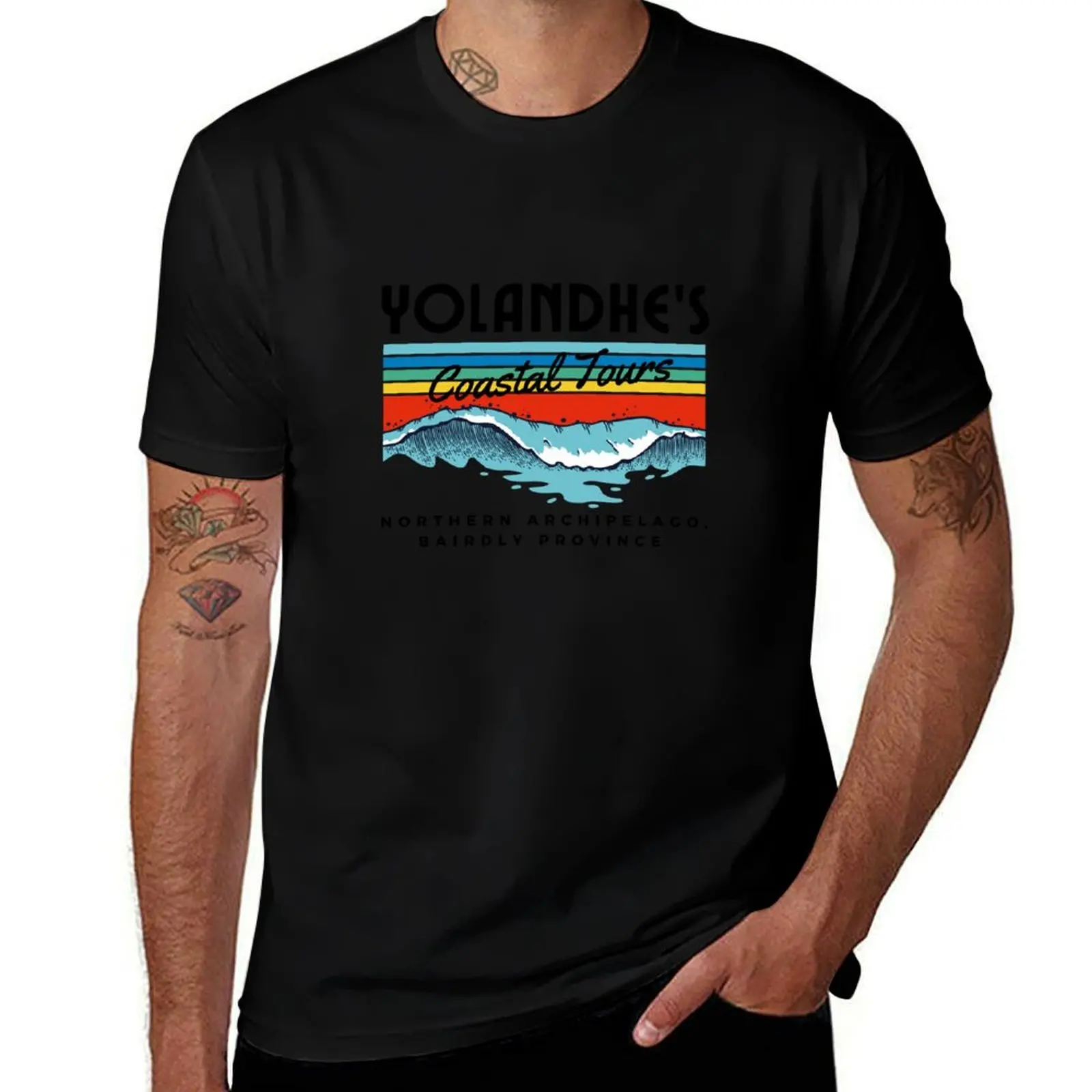 Yolandhe's Coastal Tours T-Shirt Work Short Sleeve Cotton Top T-Shirt