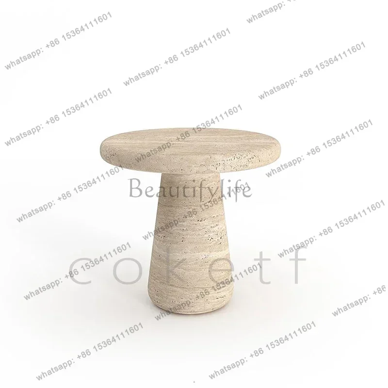 Wabi Sand Wind Designer Natural Roman Cave Stone Side Table Living Room Round Sofa Small Side Table