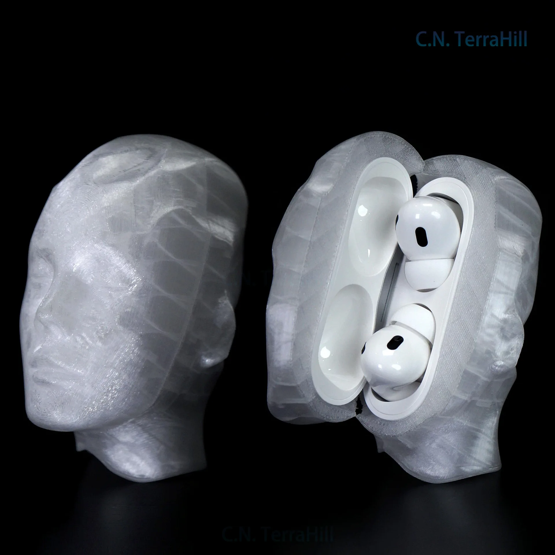 Creative Ice Carved Design Full Coverage Shockproof Case for Apple AirPods Protective Cover