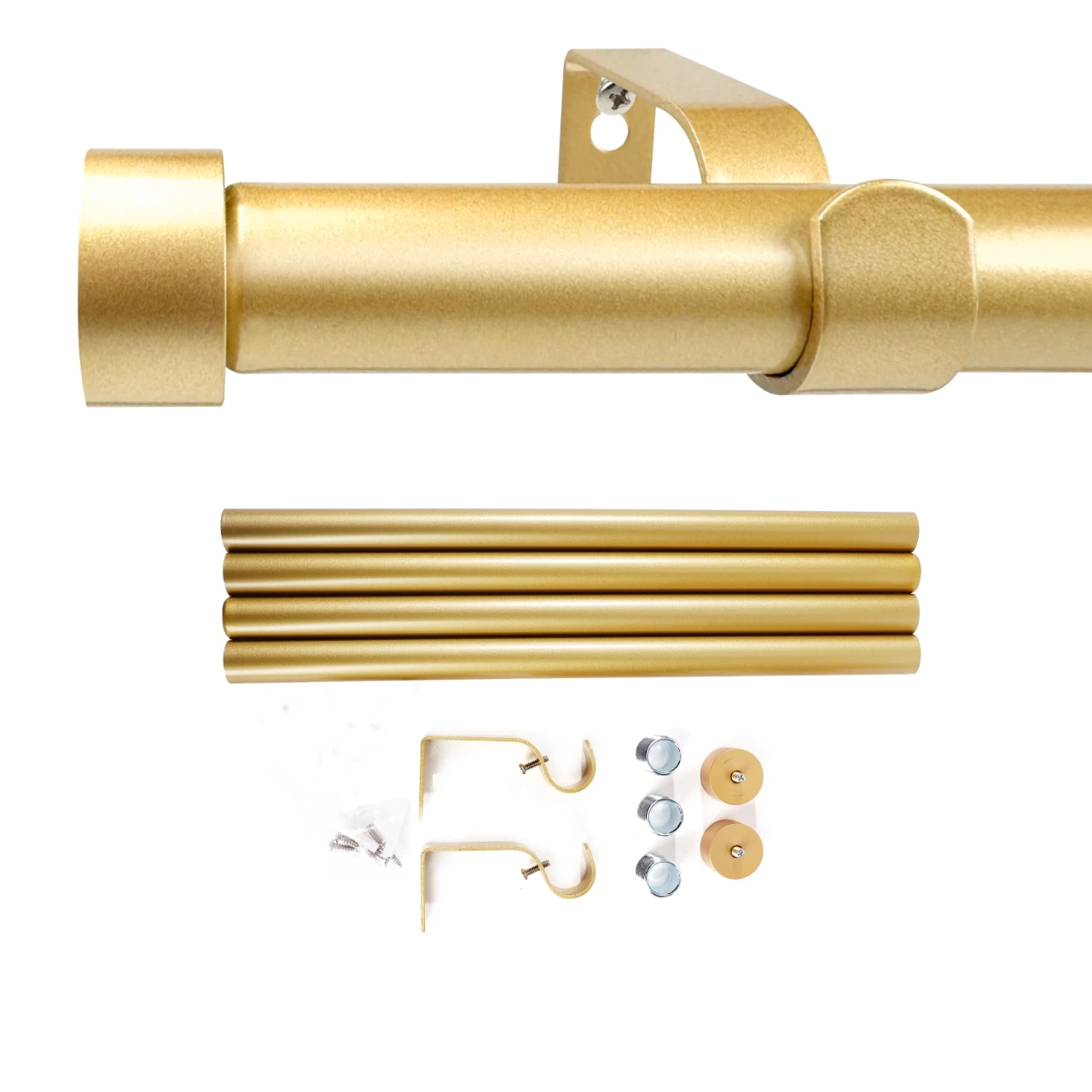 

1 индийский сверхмощный металлический карниз для штор от 48 до 128 дюймов, торцевой карниз из алюминиевого сплава, подходящий для спальни, жизни.