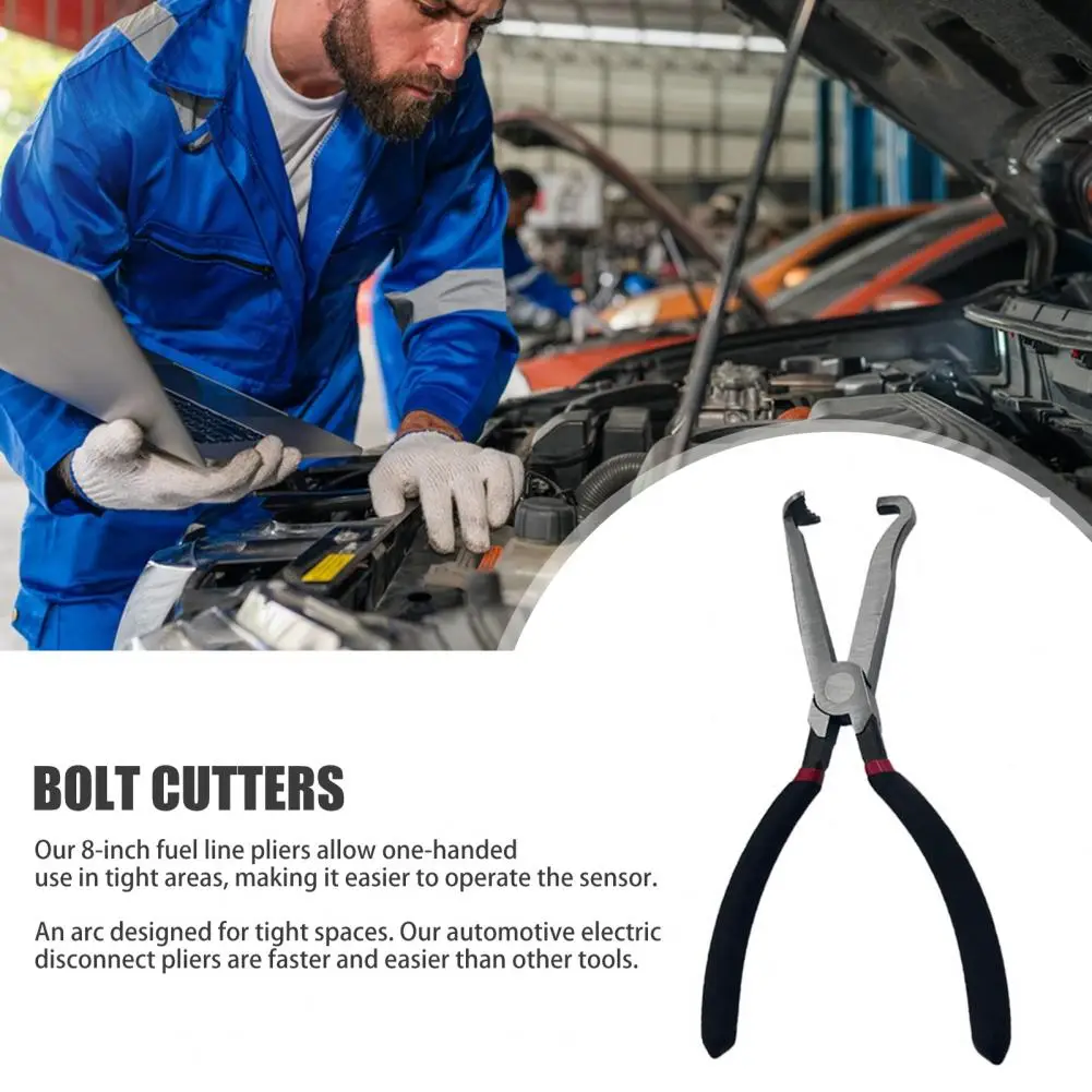 Electrical Disconnect Pliers with Ergonomic Handle Curved Shape Fuel Line Pliers Automotive Electrical Plug-Connector Disconnect