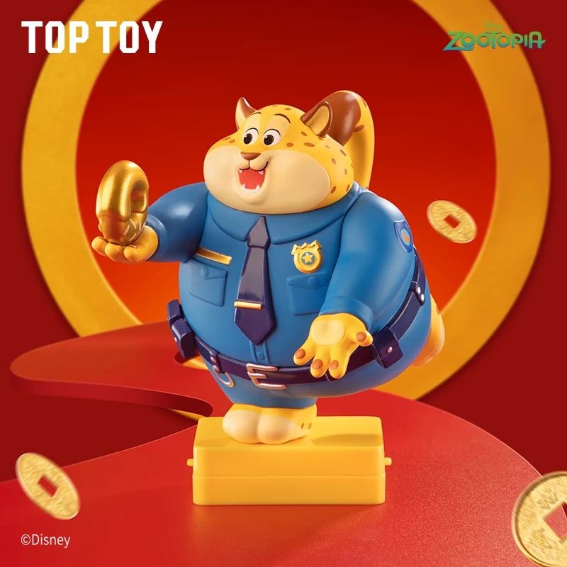 

TOPTOY Disney Zootopia Leopard Lucky Series Handmade Leopard Officer Birthday Valentine's Day Gift Ornament