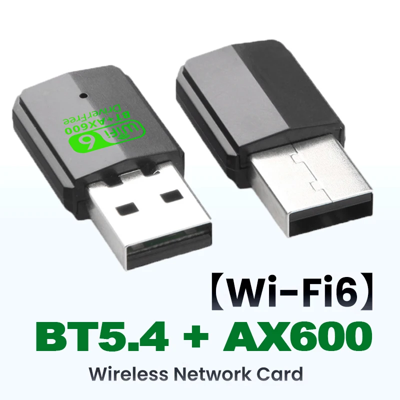 

Адаптер Wi-Fi 6, AX600/AX300, Bluetooth5.4, USB-адаптер, 2,4 Г/5 ГГц, антенна для ПК, ноутбука, ключ 802.11ax, беспроводная сетевая карта для 10/11