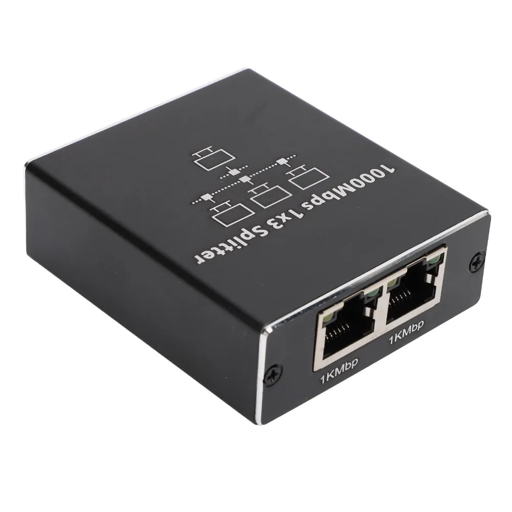 Plug and Play 1000Mbps Ethernet Splitter RJ45 Port High Speed LAN Splitter 1 to 3 Network Switch Router Switch