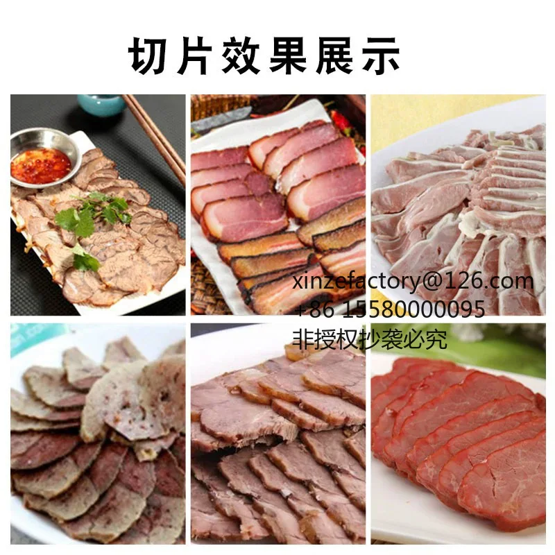 Factory Direct 2026 Top RatedCommercial Small Cooked Meat Slicer Stainless Steel Automatic Multifunctional Meat Slicer Sauce Bee