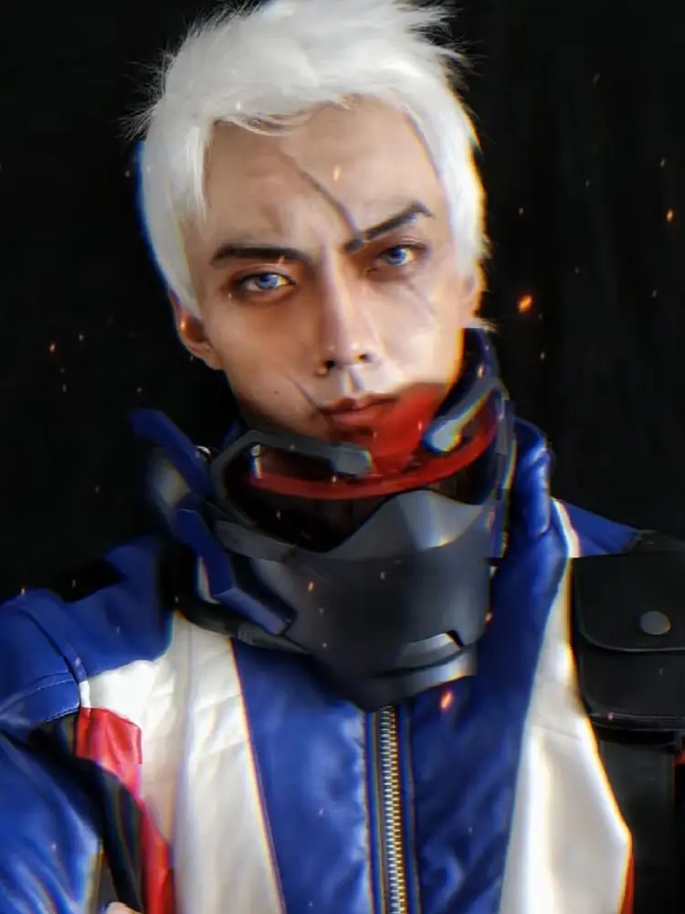 

Game Gabriel Reyes Cosplay Skull Mask Soldier 76 Headwear Halloween Party Cos Props Masks