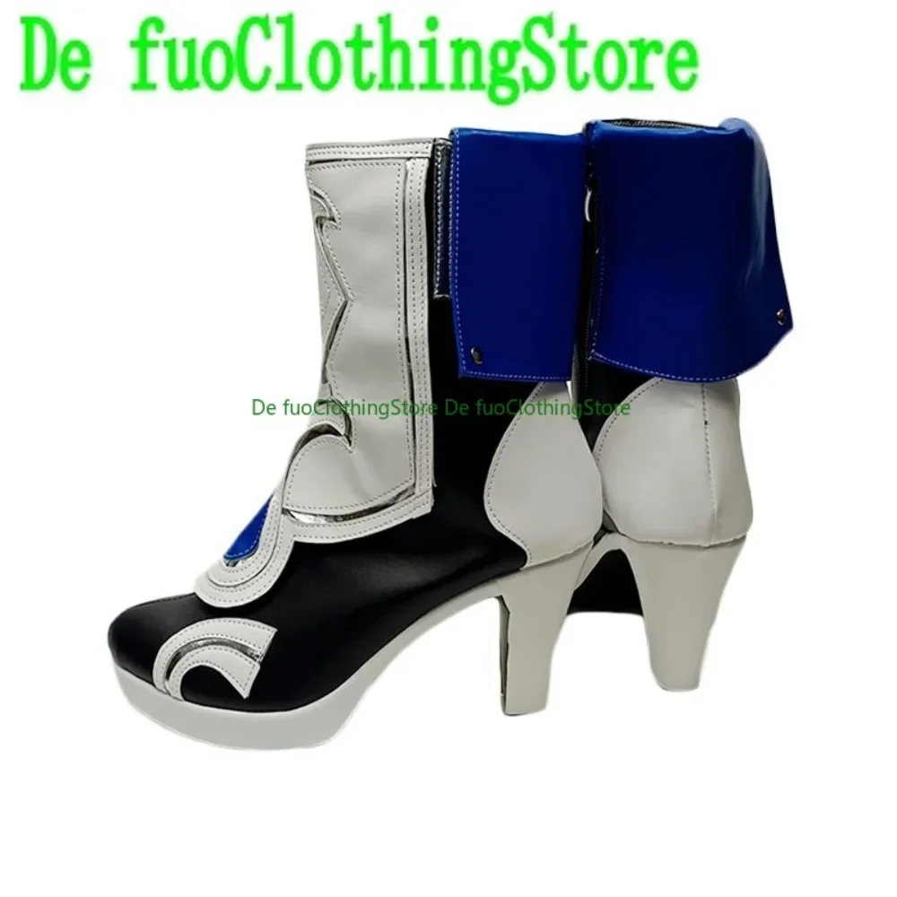 DefuoClothing exhibition performance shoes collapse 3 Bronia secondary silver wing fashion cosplay anime shoes custom high heels