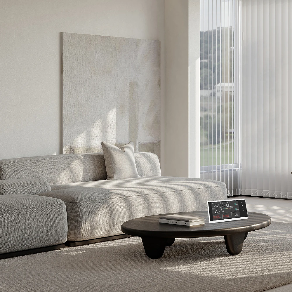 Tuya WIFI 10-in-1 Sensor Multi-Fungsi Pemantau Kualitas Udara Suhu Kelembaban Karbon Dioksida PM2.5/10 HCHO TVOC Deteksi AQI