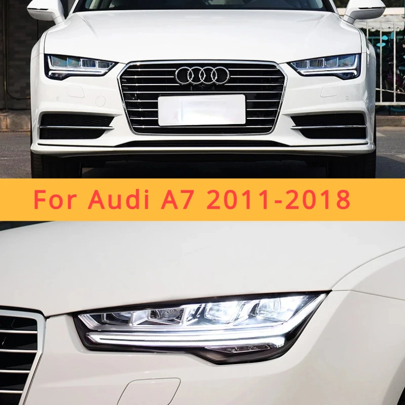 2PC Car Headlights For Audi A7 2011-2018 LED Car Lamps Daytime Running Lights Dynamic Turn Signals Car Accessories Auto Headlamp