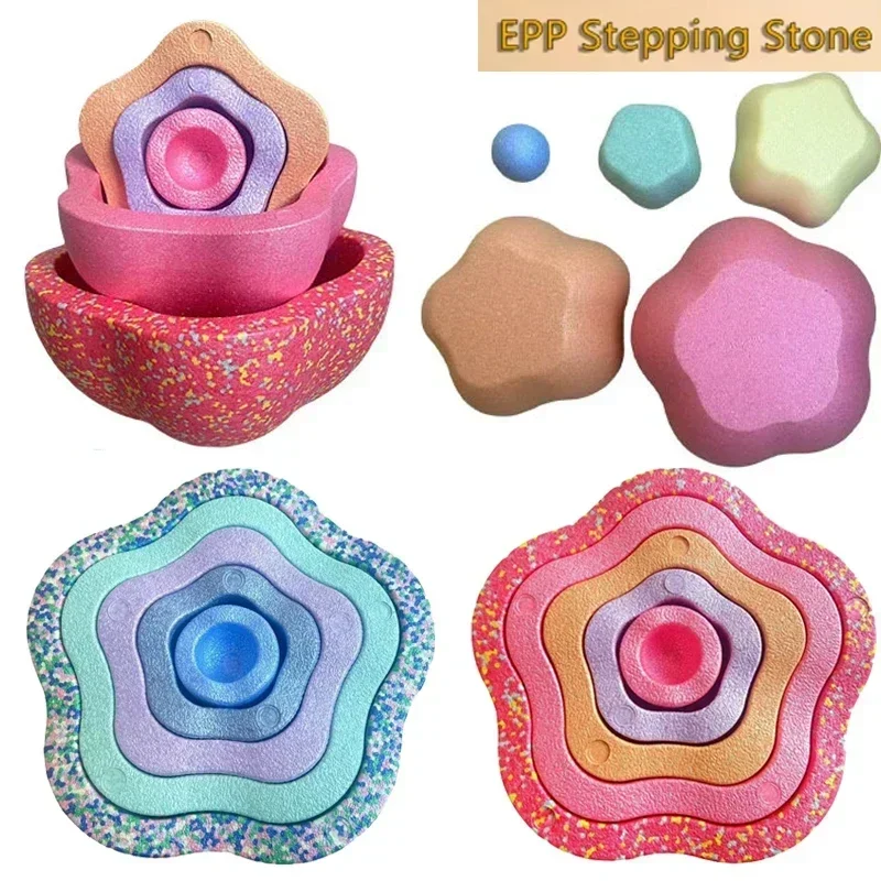 Kid Steeping Stone Balance Game Sensory Integration Balancing Stone Stacking Game Autism Sensory Equipment Parish Activities Toy