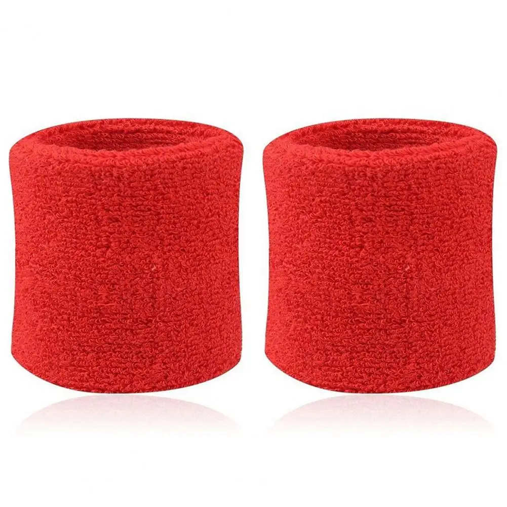 2 stuks katoenen polsband polsbandje tenniszweetbanden sneldrogende fitness zweetbandjes polsband veiligheid polssteun brace wrap band