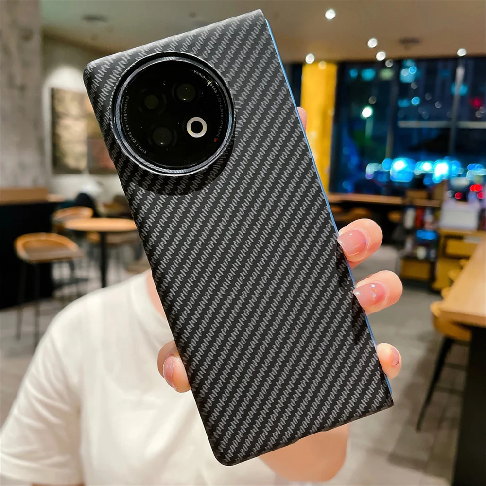 

PC Carbon Dimension Texture Phone Case For VIVO X Fold 3 Pro Fold3 Hard Shell Shockproof Protective Back Cover