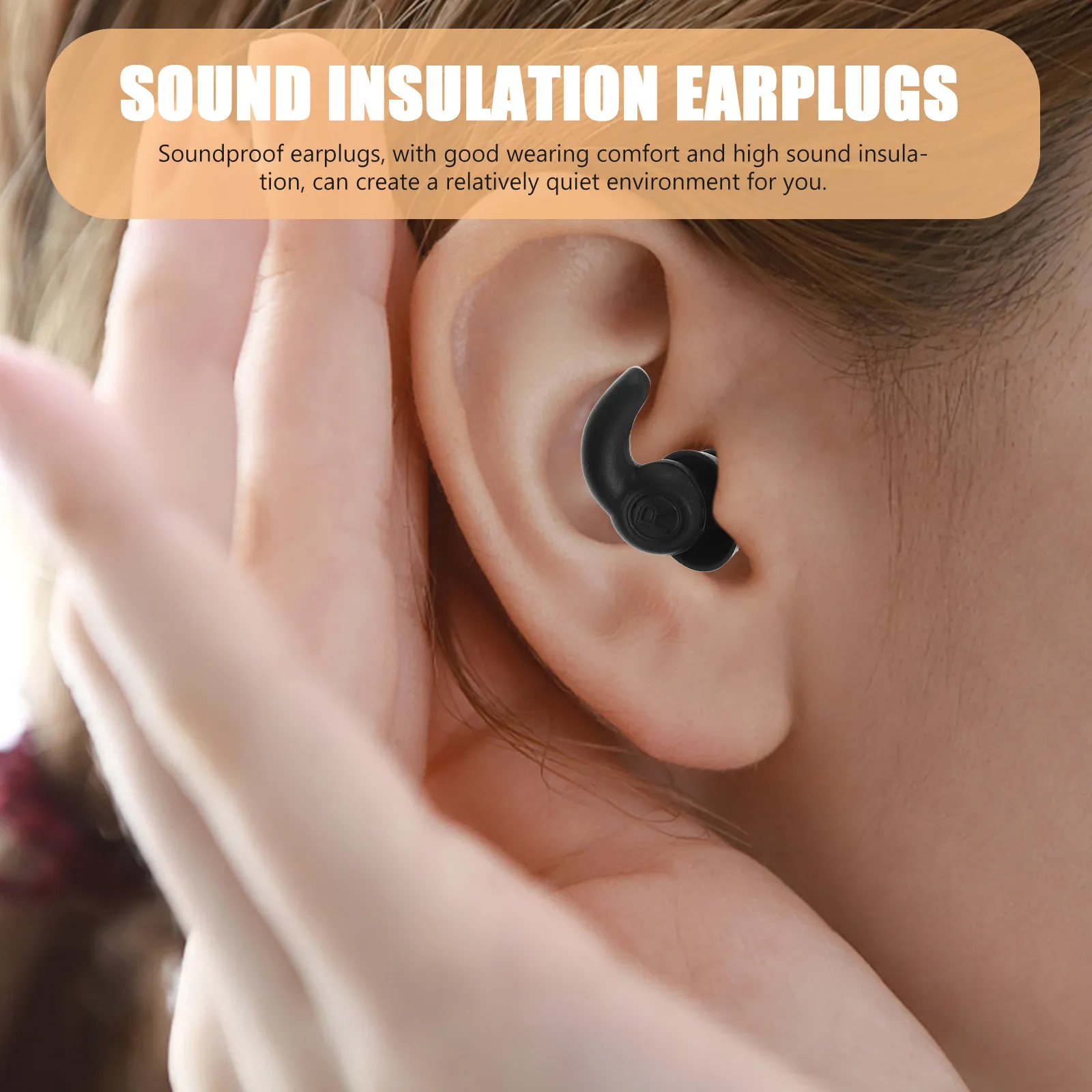 1Pair Silicone Earplugs Soundproof Noise Cancelling Sleeping Ear Protection Ear Plugs for Concerts Airplane Work Swimming