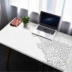 Tapis de souris en polymère noir et blanc, grands tapis de souris, tapis de clavier en caoutchouc, tapis de bureau, grands joueurs, 100x50cm