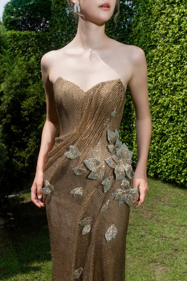 Elegant Prom Gown Customzied Strapless Sleeveless Mermaid Floor Length Evening Dress with Fashion AppliqueParty Dress New 2026