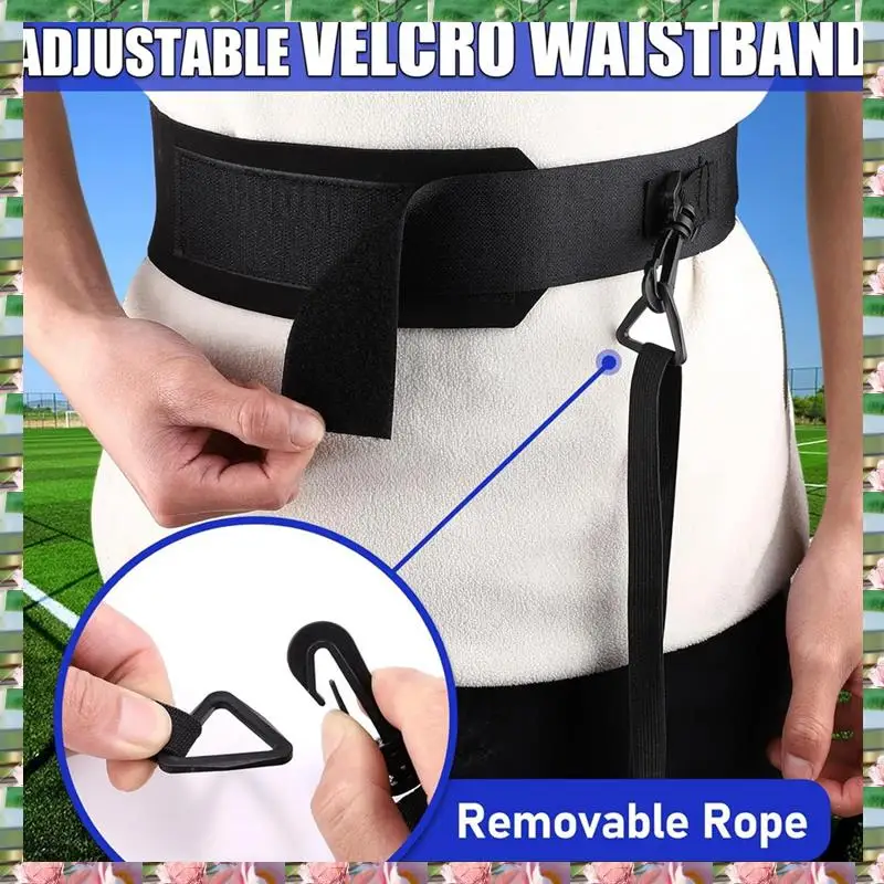 

Sports 2PCS Hands-Free Football Kick Throw Solo Training Aid, Adjustable Waist Belt Soccer Ball Trainer Net,2PCS Hands-Free Foot