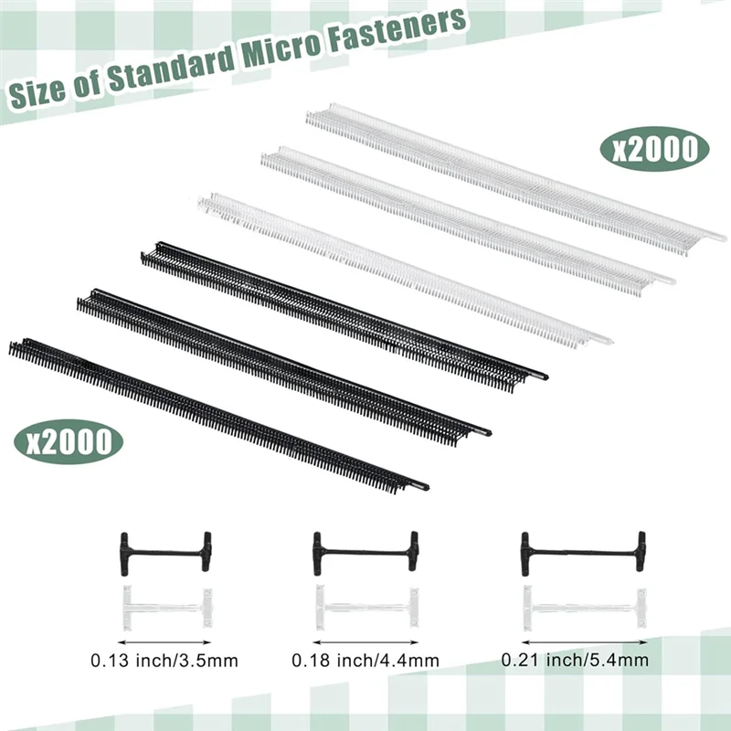 T82C Hot Sale-Micro-Tagging Gun Fasteners Kit 0.13Inch Tag Gun Refills 0.18Inch Fine Tagging Barb 0.21In Fasteners For Stitch Ta