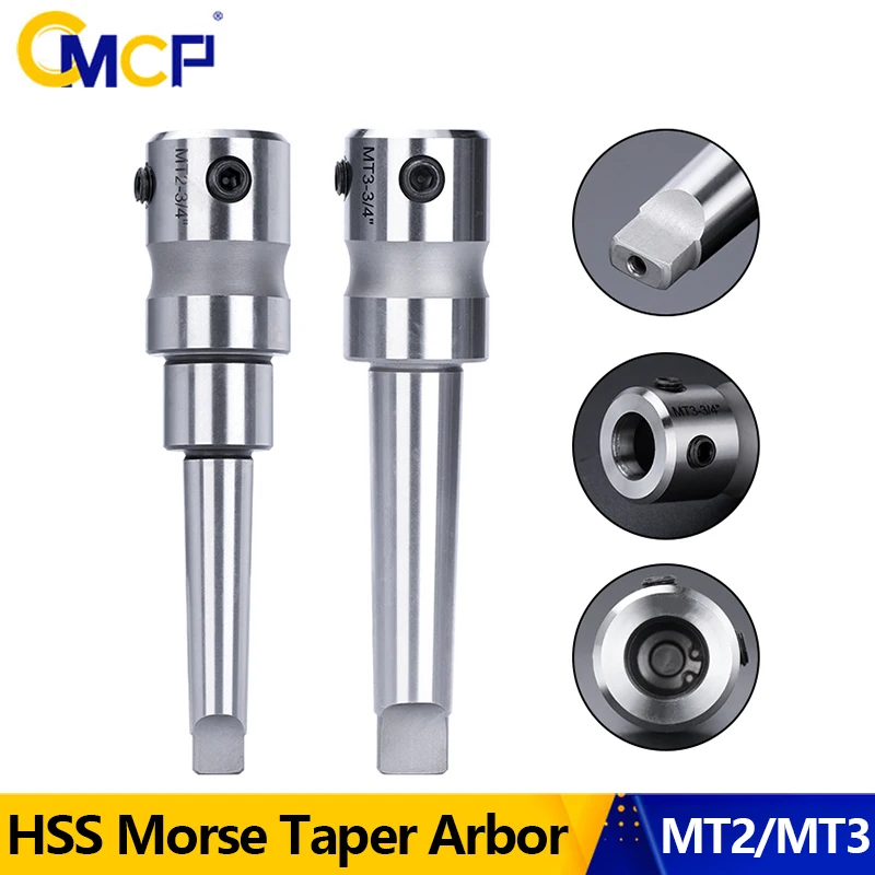 

CMCP 3/4 Inch Morse Taper Arbor MT2 MT3 Hollow Drill Bit Holder For Metal Working Weldon Shank HSS Annular Cutter Arbor