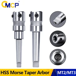 CMCP 3/4 pollici Morse Taper Arbor MT2 MT3 supporto per punta da trapano cava per lavorazione dei metalli Weldon Shank HSS anulare Cutter Arbor