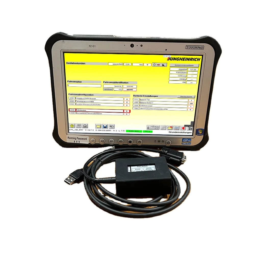 

JUDIT4 Jungheinrich Judit Box Incado with Jungheinrich Forklift Truck Diagnostic Tool JETI ET SH+ CF19 Laptop