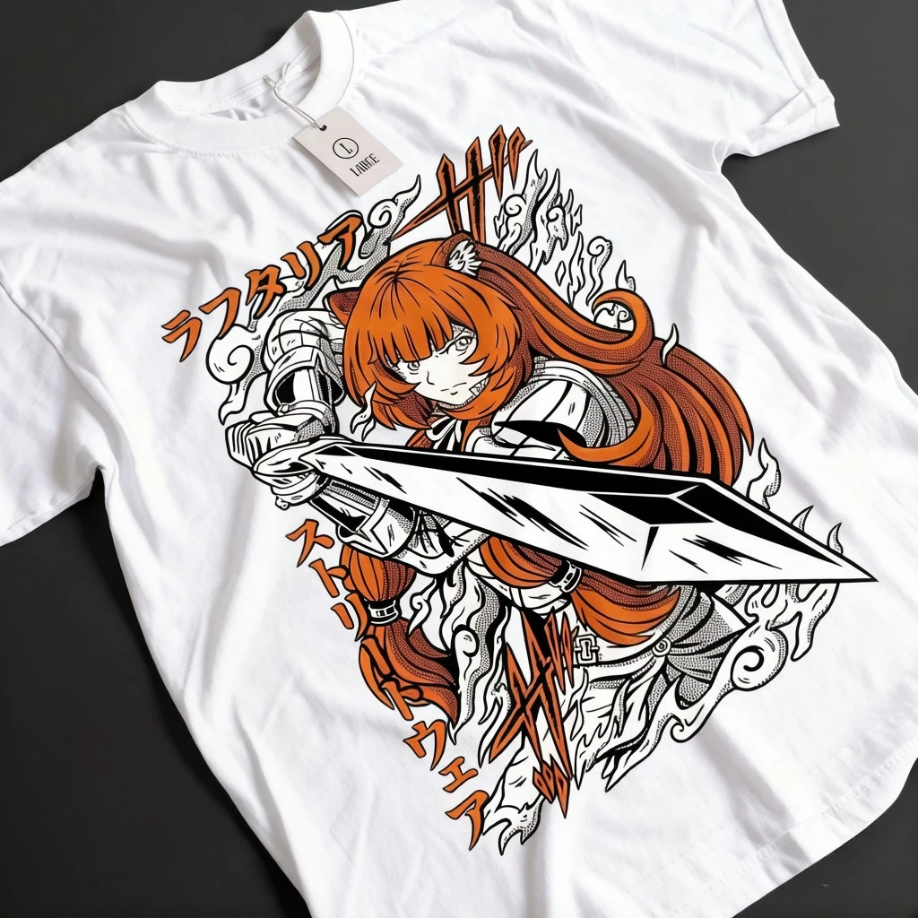 The Rising of The Shield Hero Shirt Naofumi T-shirt Anime T-shirt Men's and Women's Summer Cotton Comfortable Loose Fashion Top