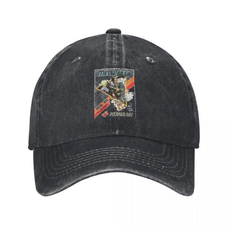 Metal Gear Box Art Europe Unisex Baseball Cap Vintage Game Retro Solid MGS Distressed Denim Caps Hat Outdoor All Seasons Sun