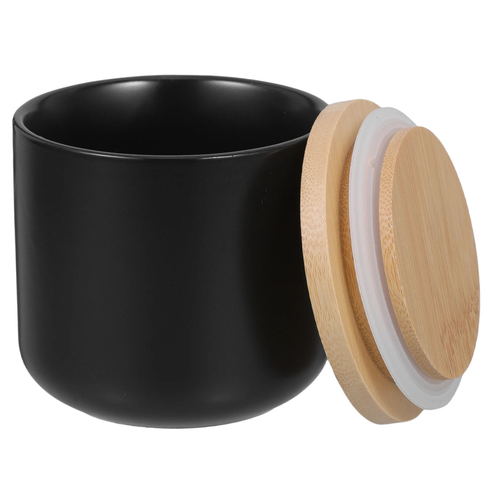

Multigrain Storage Box Kitchen Canisters Ceramic Airtight Preservation Jar Cereal Container Wooden Food Large for Rice