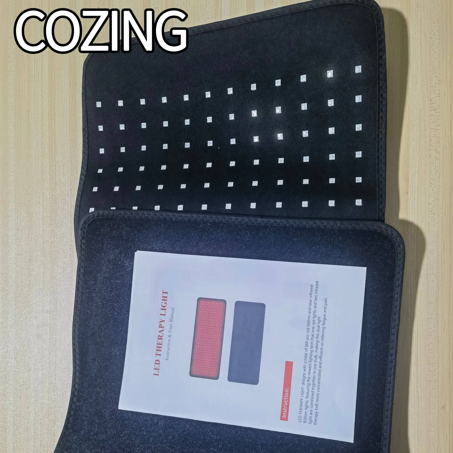 Portable COZING Far Infrared Red Light Therapy Pad, Multi-use as Yoga Mat, Body Blanket & Sleeping Bag for Home Wellness