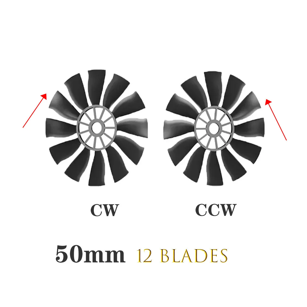 QX-MOTOR 50mm EDF 12 Blades Ducted Fan QF2611 3300/4000/4600/5000KV CW/CCW Brushless Motor For Remote Control Toy Parts