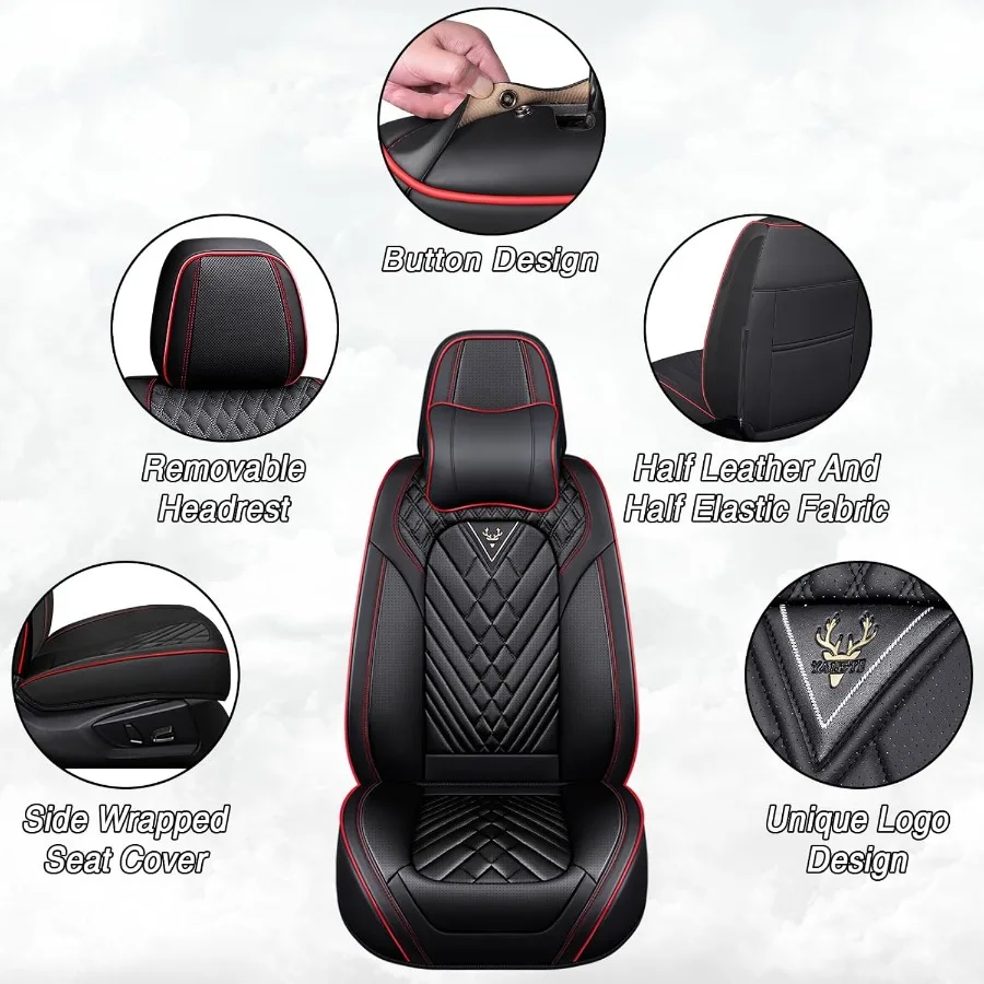 Capas de assento de carro para subaru crosstrek 20162026 premium nappa couro impermeável antiderrapante cobertura completa personalizado ajuste frontal conjunto