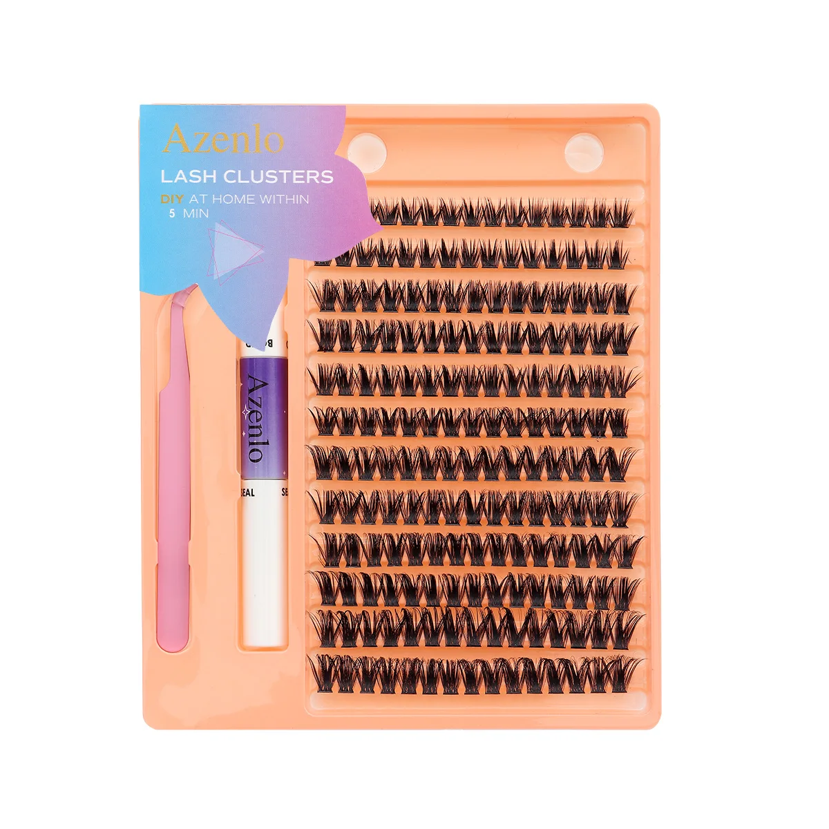 Huicop Lash Clusters DIY Eyelash Extensions 180pcs Cluster Lashes Wispy False Lashes 10-16MM Individual Lashes Extensions Mega F