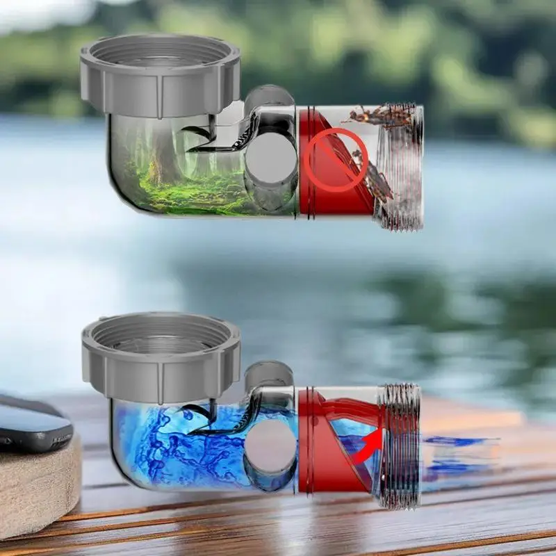 1 Piece Side Discharge Double Overflow Anti Odor Accessory Kitchen Sink Drain Check Valve For Anti-Blocking Sewer Tube