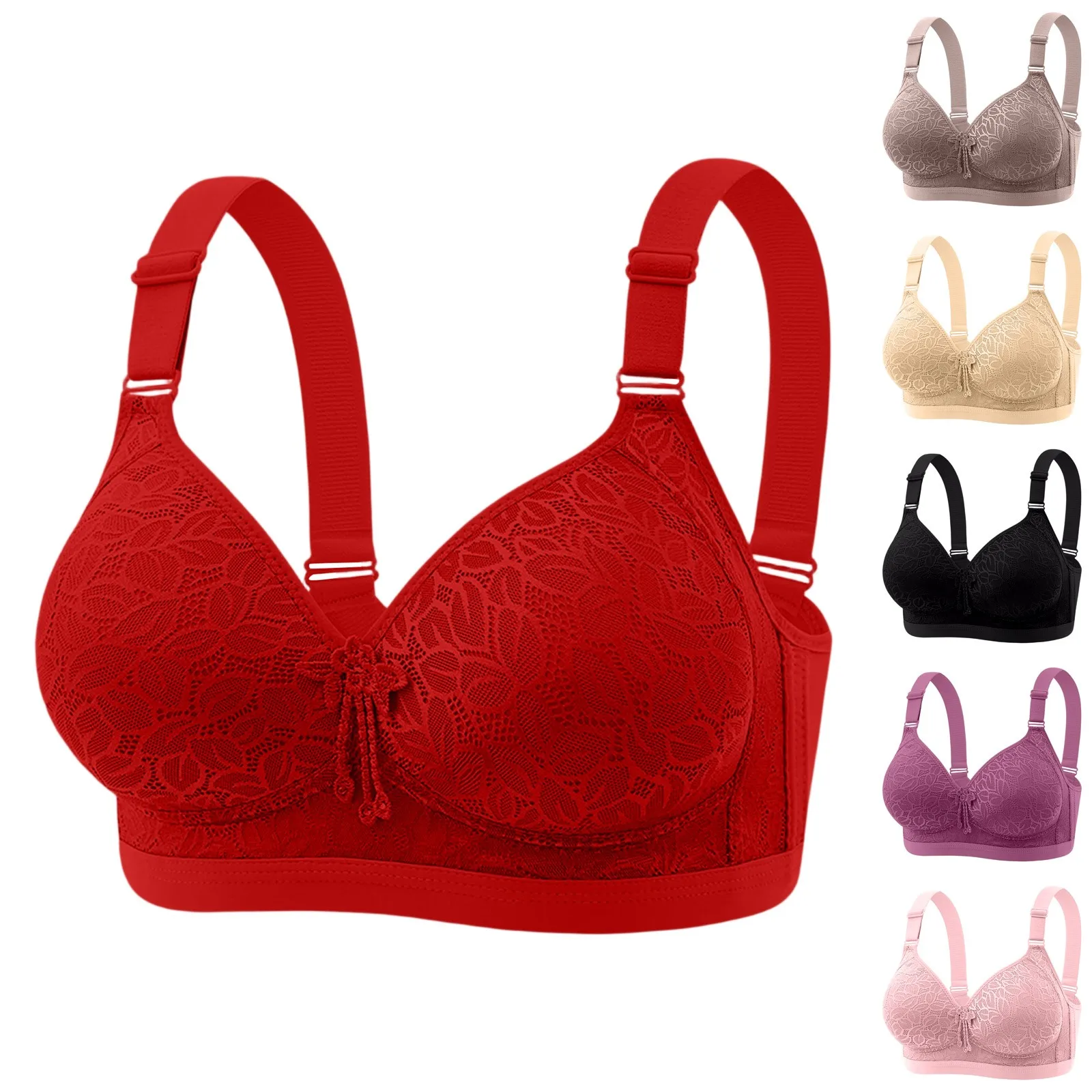 Plus Size Womens Bra Thin Wireless Comfort Support Full Coverage Underwear Breathable Fabric Soft Cup Everyday Wear Light Design