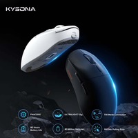 Kysona M600 V2 PAW3395 White Wireless Gaming Esports Lightweight 55g 26000DPI 6 Buttons Optical PAM3395 Mice PC Accessories