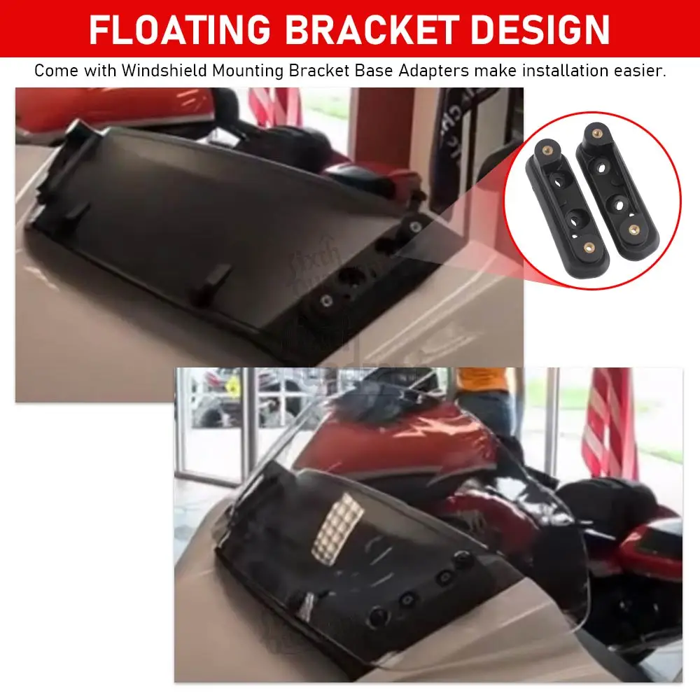 منحرف الرياح للزجاج الأمامي مقاس 10 بوصات مناسب لدراجة Harley Street Glide FLHX/I CVO FLHXSE 2023 2024-Lay #5