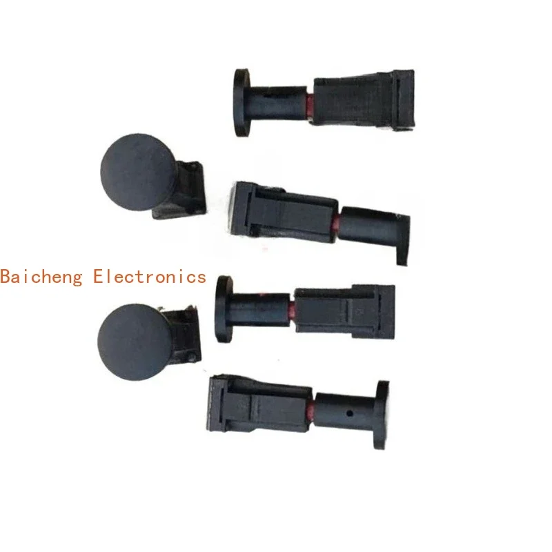 10PCS Waterproof dust washing machine button straight insertion 4-pin button touch switch with cap 10 * 10 * 34