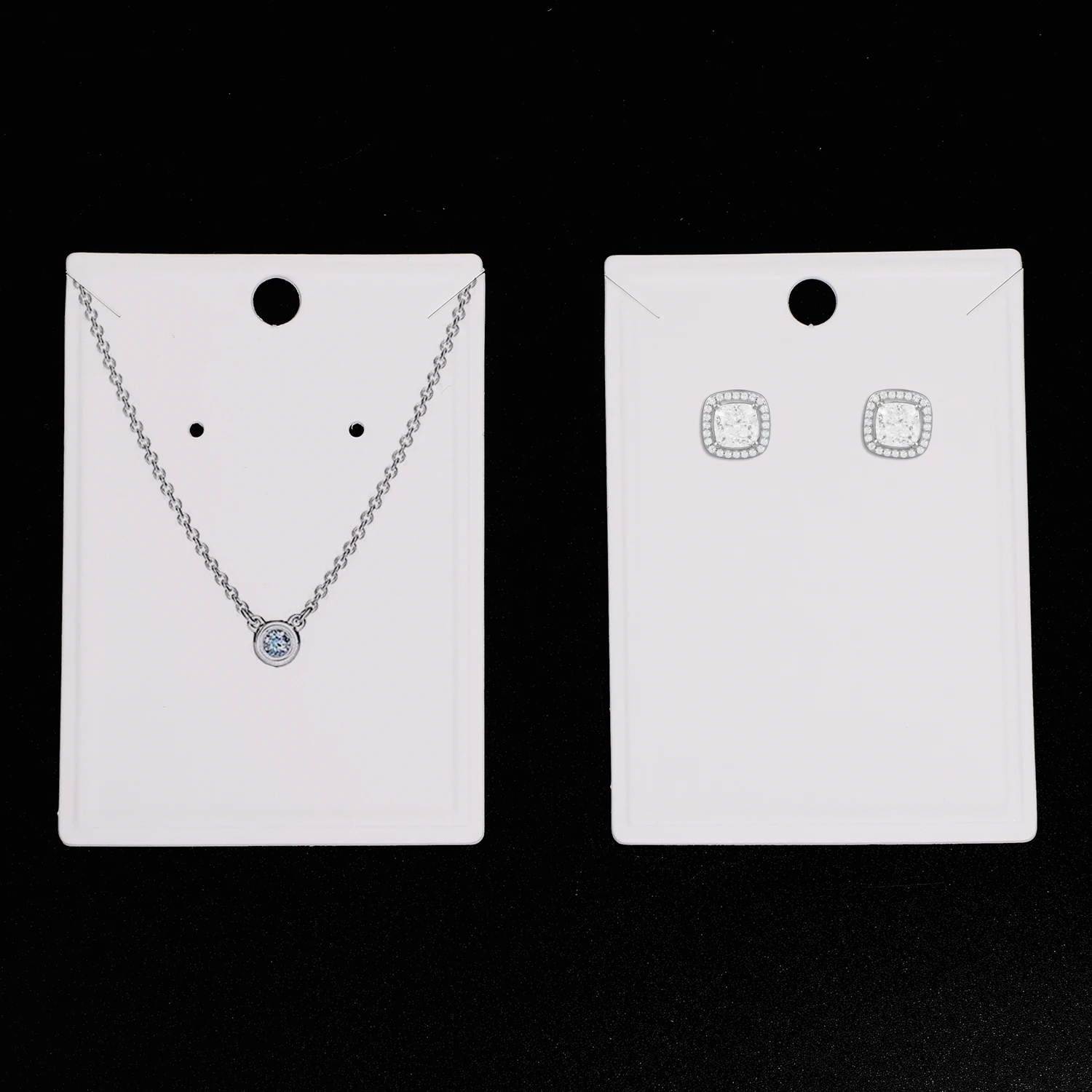50/30pcs Multiple Sizes Jewelry Earring Necklace Plastic Cards Earring Stud Organizer Holder Hanging Display Card Studs Holder
