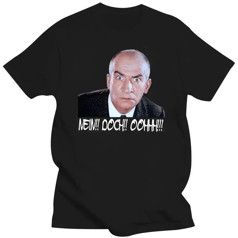 TV CULT CLASSIC MOVIE T-Shirt In Black New Louis De Funes No! But! Ohhh!  men clothing  graphic t shirts  oversized t shirt