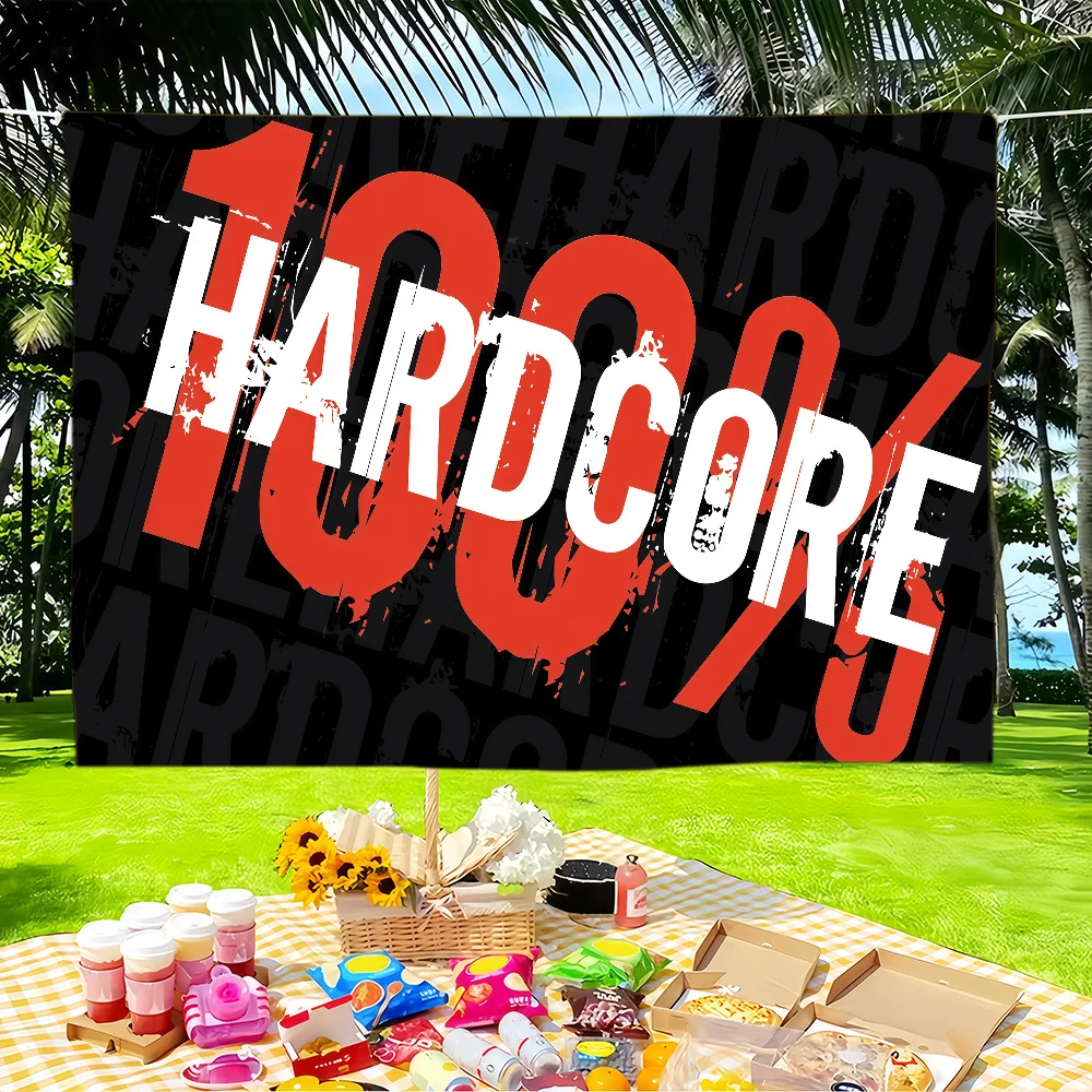 Fashion 100 H-Hardcore flag Tapestries Outdoor Parties Bedrooms Living Rooms Dorm Rooms Wall Decor Banners Gifts
