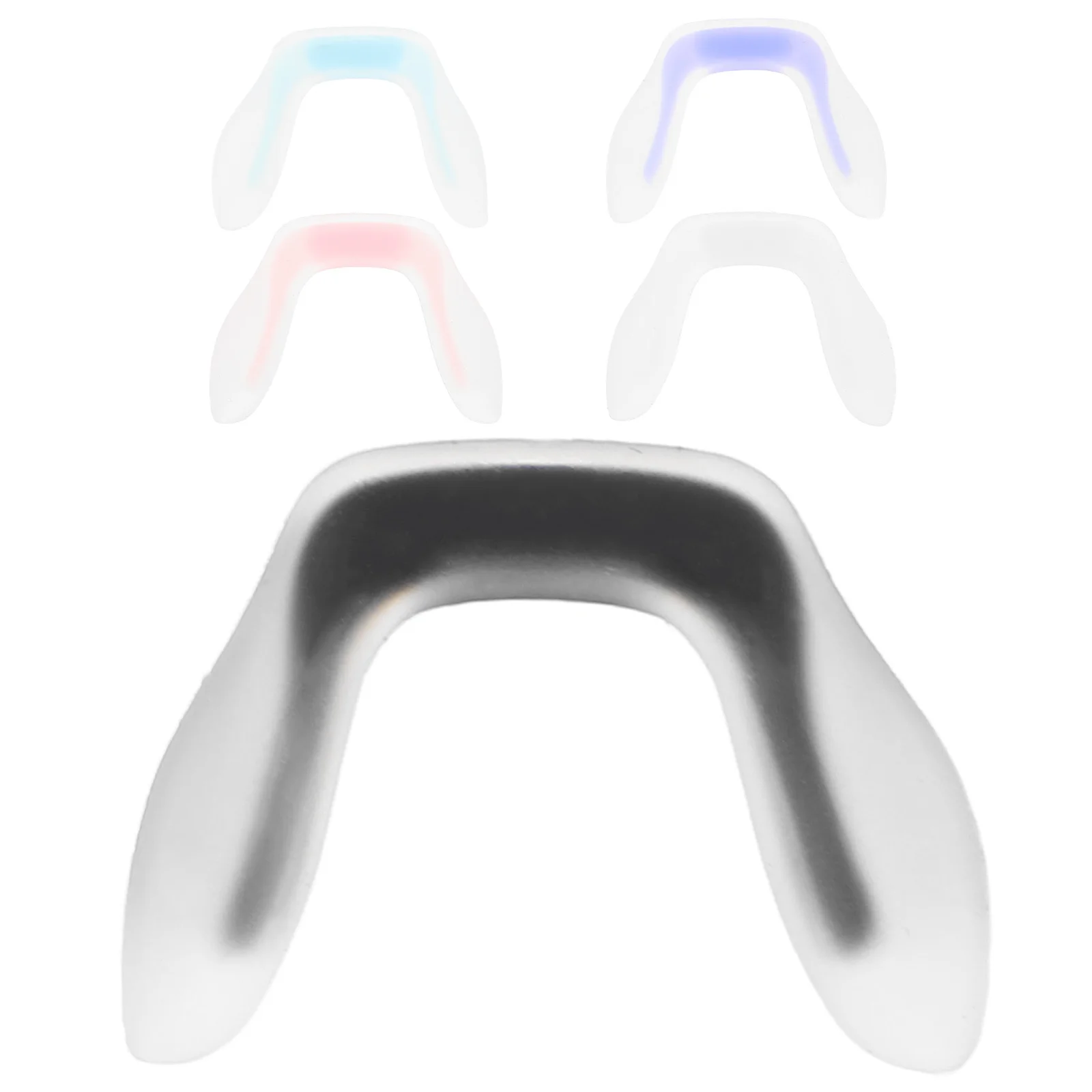 5 قطع من وسادات أنف النظارات البديلة من السيليكون - وسادات جسر الأنف فائقة النعومة على شكل حرف U لمسة نهائية غير لامعة #1