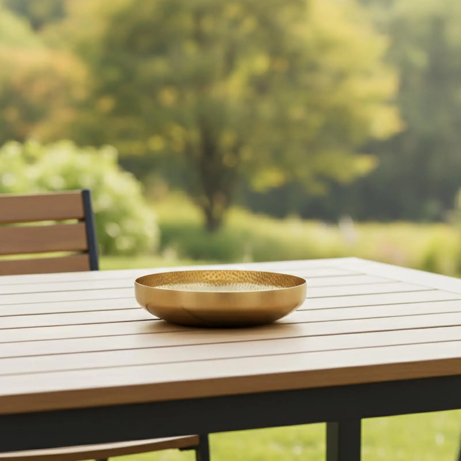 Deep Dish Plate Gold Color Contemporary Hammered Style Food Plate Tableware Sets for Fine Dining Events