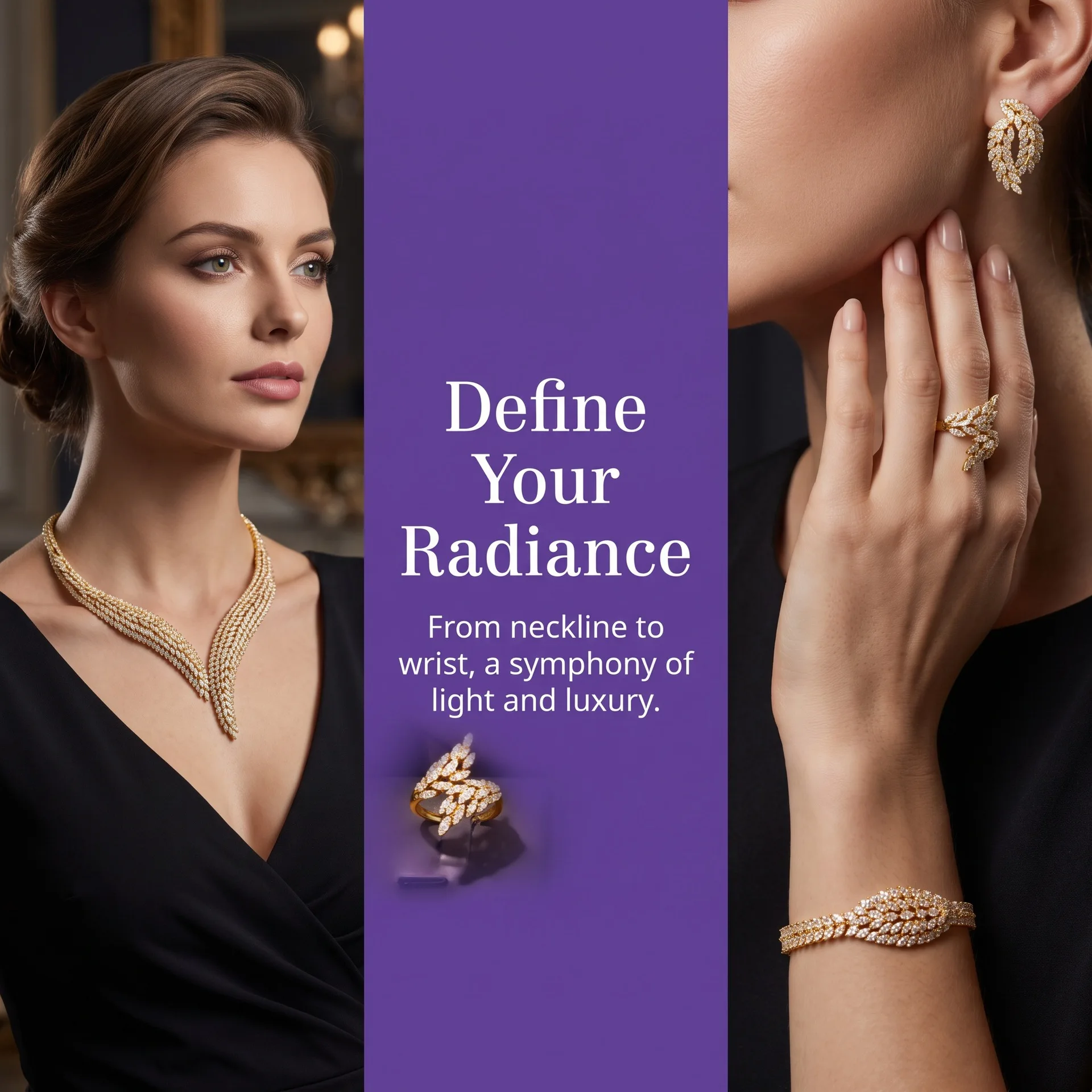 Cubic Zirconia Necklace Bracelet Earrings Ring Sets Women Luxury Bridal Wedding Party CZ Crystal Choker Jewelry Christmas Gift
