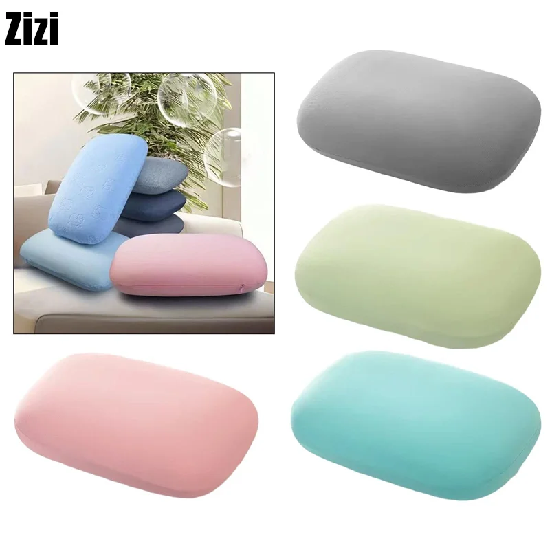 Memory Foam Neck Pillow, Multi-Purpose Cute Lightweight Sleeping Macaron Color Soft Neck Pillow for Student Office Workers