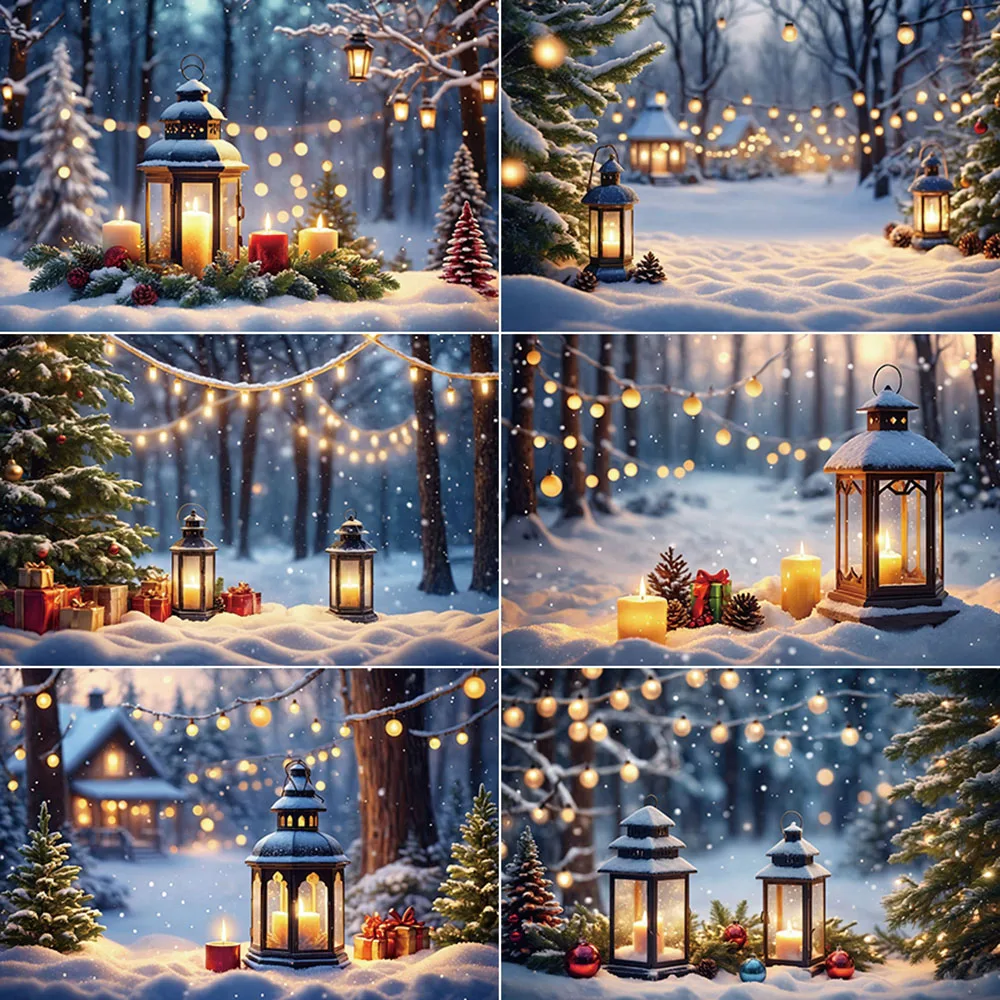 

MOON.QG Christmas Outdoor 2024 News Background Photography Pine Light Bokeh Candle Backdrop Child Studio Photozone Accessories