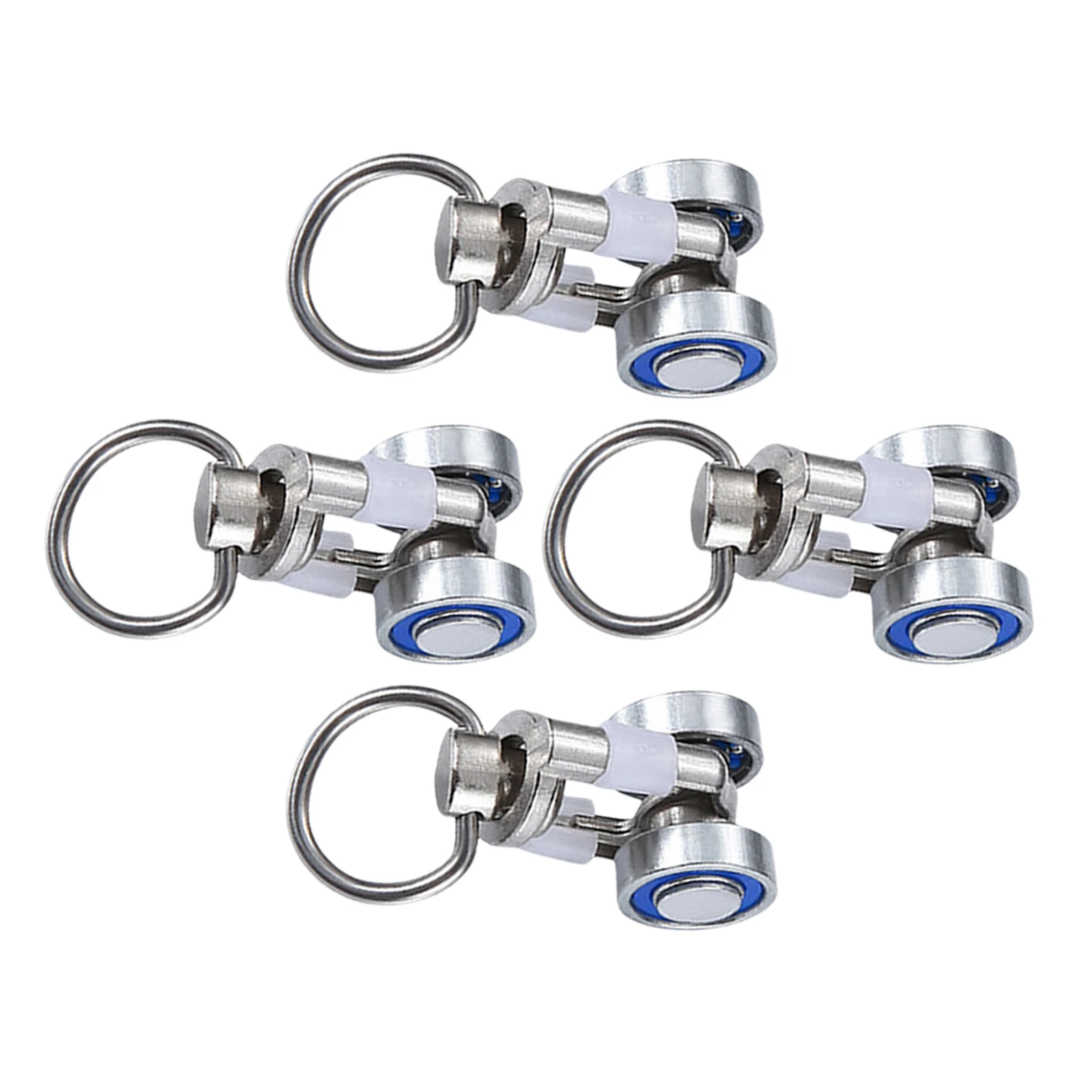 4pcs Track Rollers Ceiling Mount Metal Bearing Sliders Heavy Duty Flexible Drapery Rail Accessories Curtain Carrier Roller