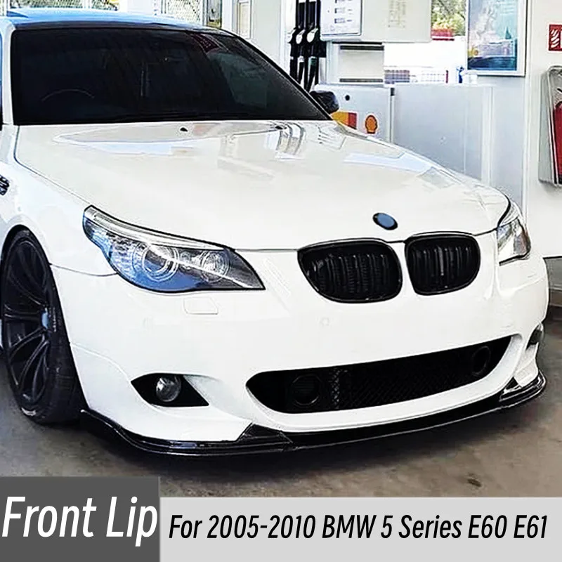 For 2005-2010 BMW 5 Series E60 E61 Car Front Bumper Splitter Lip Chin Spoiler Body Kit Protector Guard Exterior Accessori