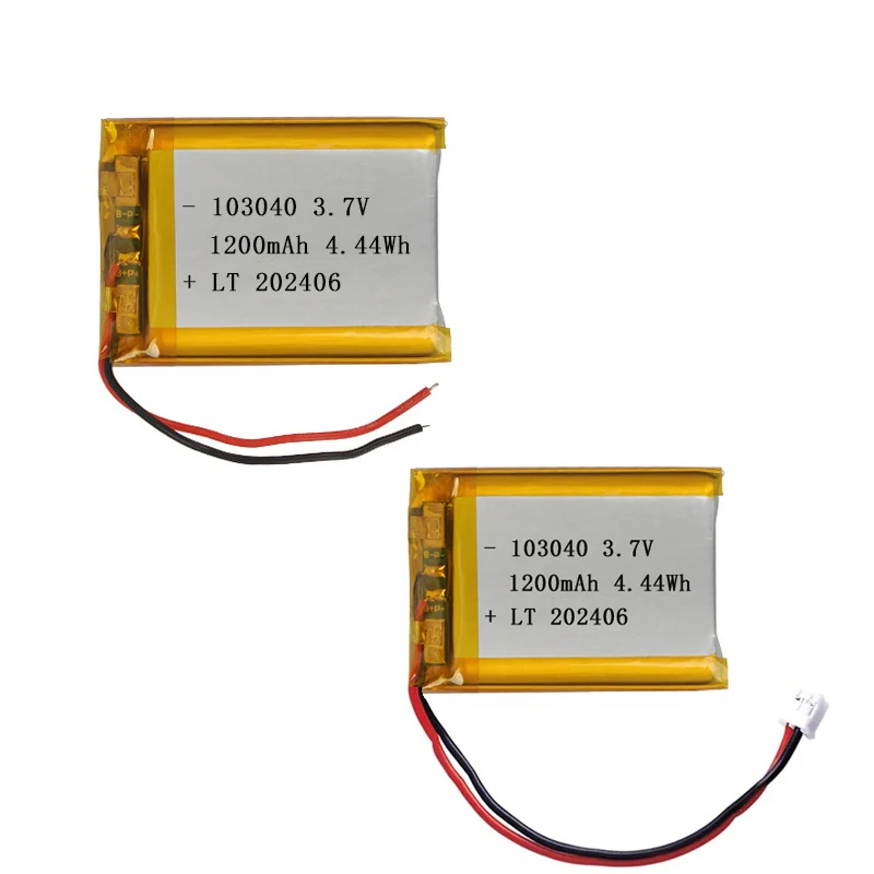 Lithium Batteries 103040 1200mAh 3.7V Lipo Battery For GPS Tracker Electric Hair Clipper Exfoliator Microphone Bluetooth Speaker