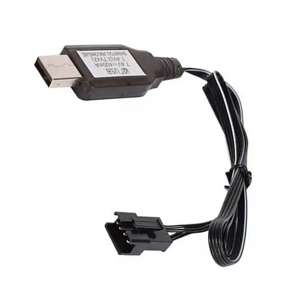 USB Charger Cable for 7.4V Lithium Battery SM4P Reverse with DC5V Input and Charging Protection for RC Battery Charger