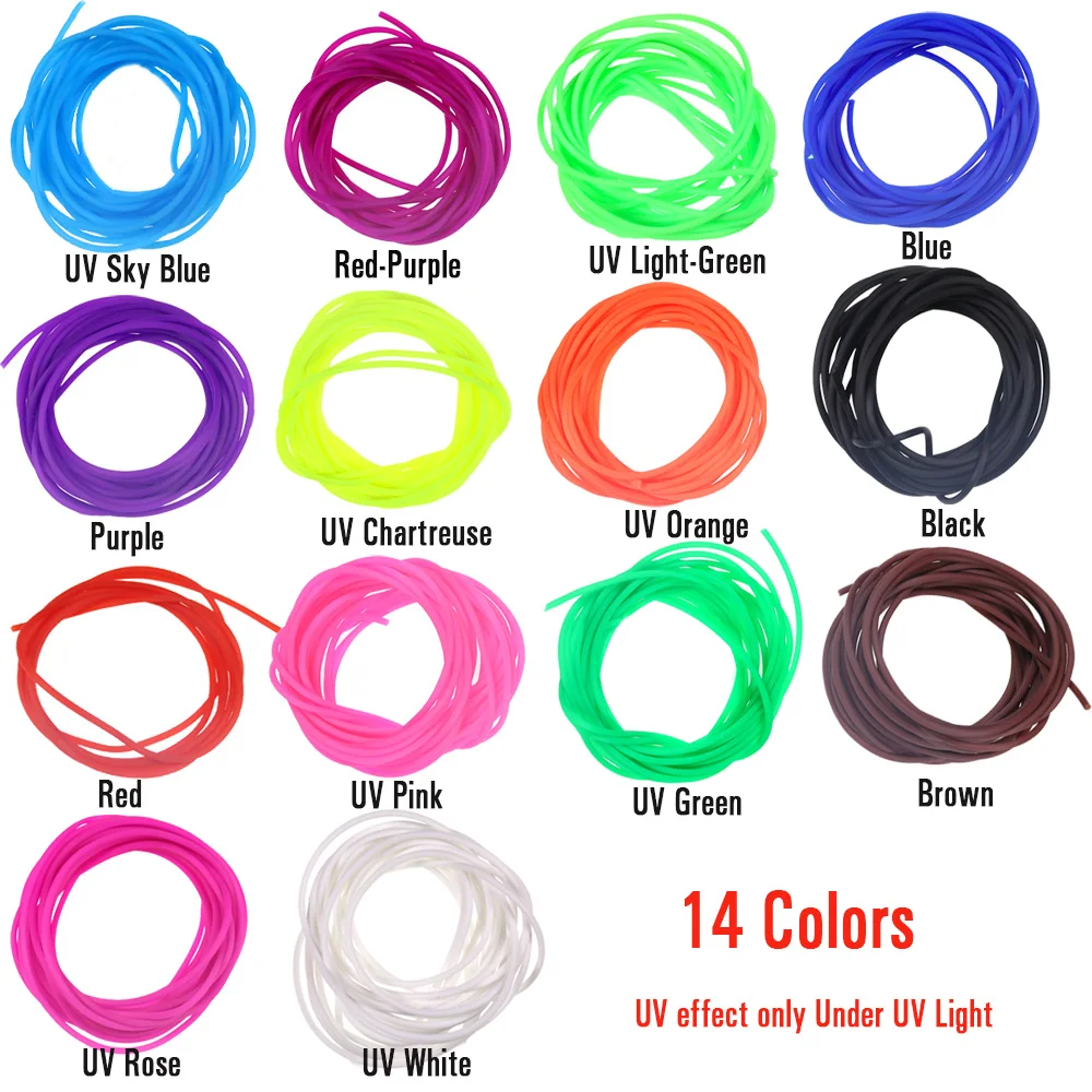 Tubo de silicona UV flexible Vitwins para moscas y sabiki - imagen 3